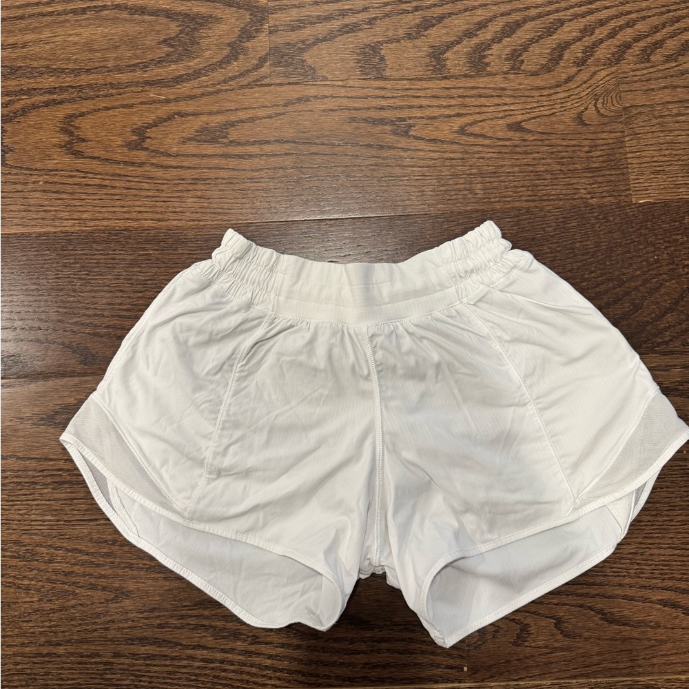 Lululemon Athletica White Athletic Shorts Lightweight Double-Layer